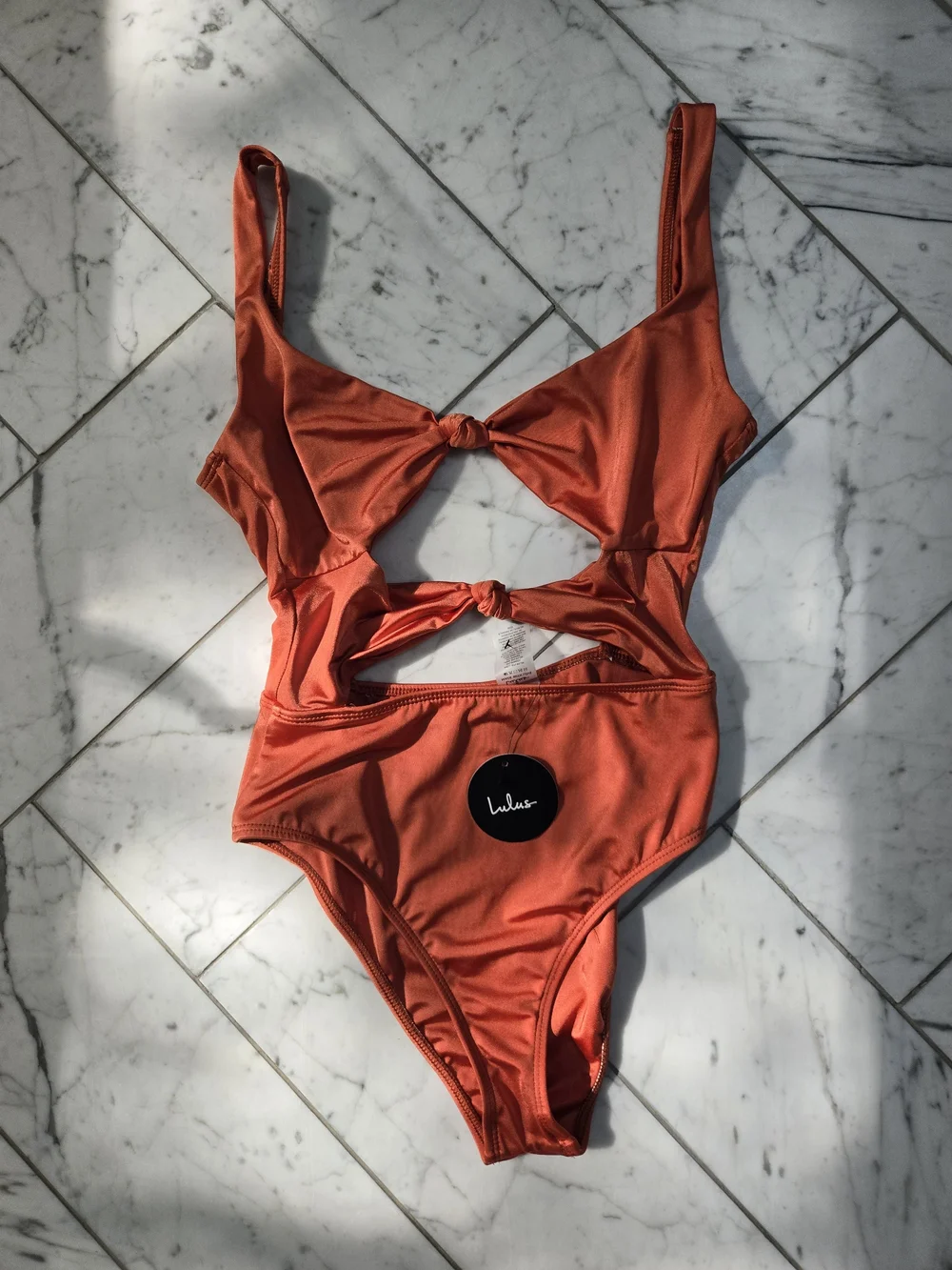 Rust Cutout One-Piece Swimsuit